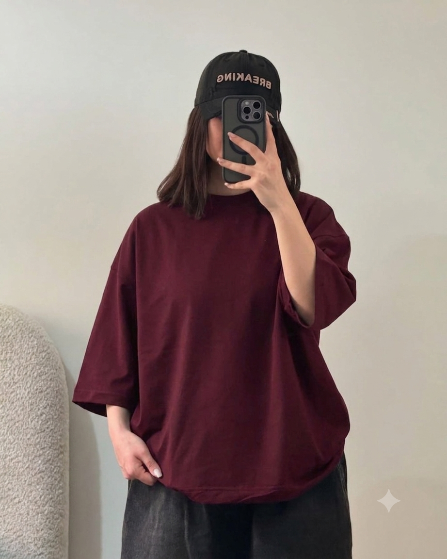 Plain Oversized Vibrant T-Shirts