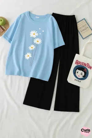 Daisy Bloom Printed Combo