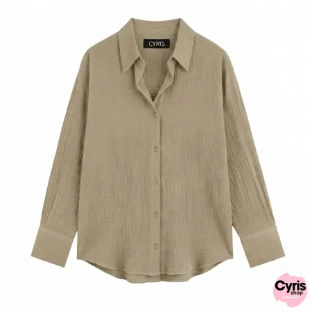 Khaki Button-Down Shirt