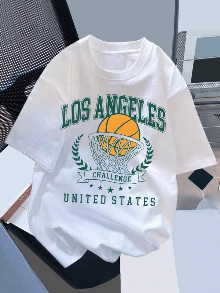 LA Slam Dunk Tee – Athletic Style White