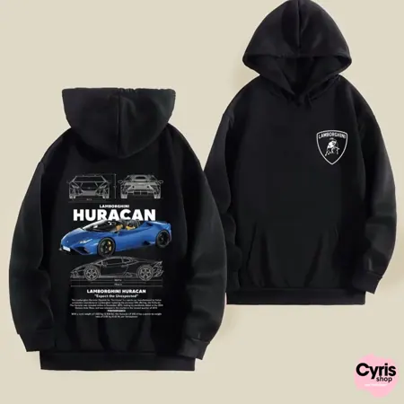 Lamborghini Huracán Graphic Hoodie – Supercar Street Style Hoodie
